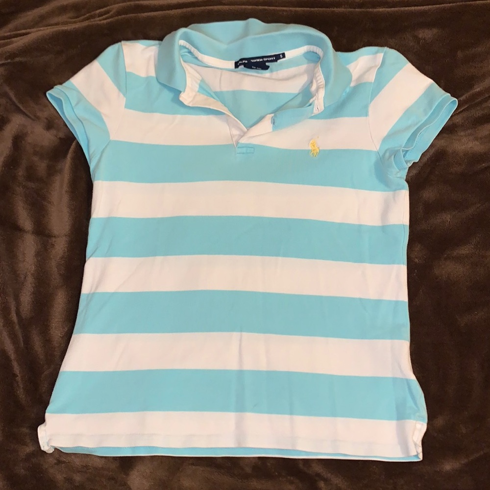 Ralph Lauren striped polo y2k top